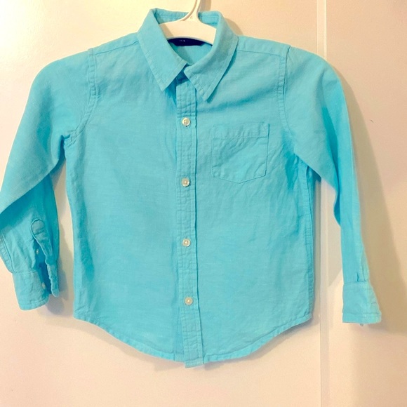 Boys Janie and Jack button up linen dress shirt - Picture 2 of 4
